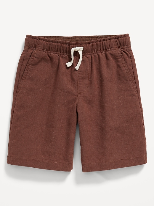 View large product image 2 of 4. Knee Length Linen-Blend Shorts for Boys