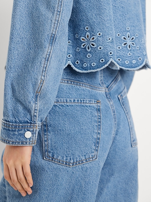 Image number 4 showing, Jean Eyelet Jacket