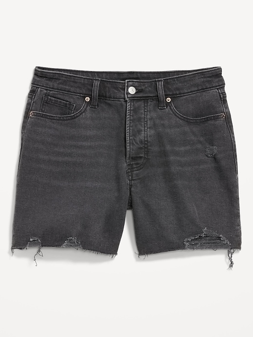 Image number 4 showing, Curvy High-Waisted OG Jean Cut-Off Shorts -- 5-inch inseam