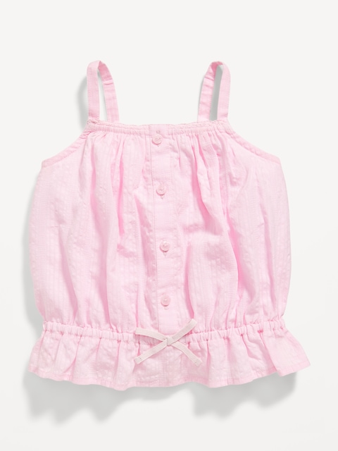 Camisole à boutons et à basque pour toute-petite fille