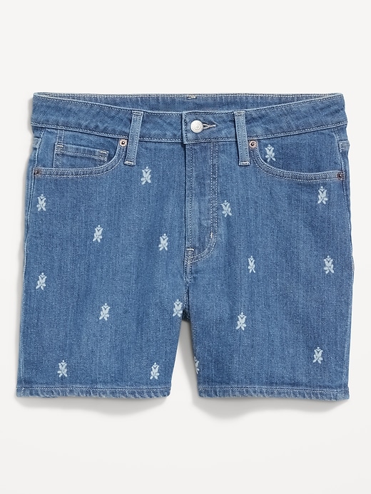 Image number 4 showing, Curvy High-Waisted OG Jean Shorts -- 5-inch inseam