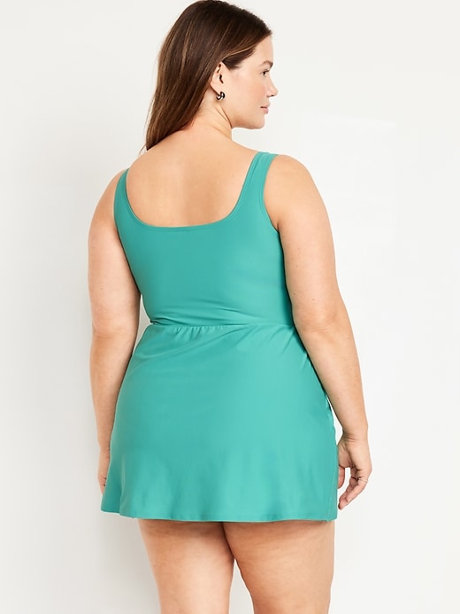 Image number 8 showing, Matte Side-Tie Swim Dress