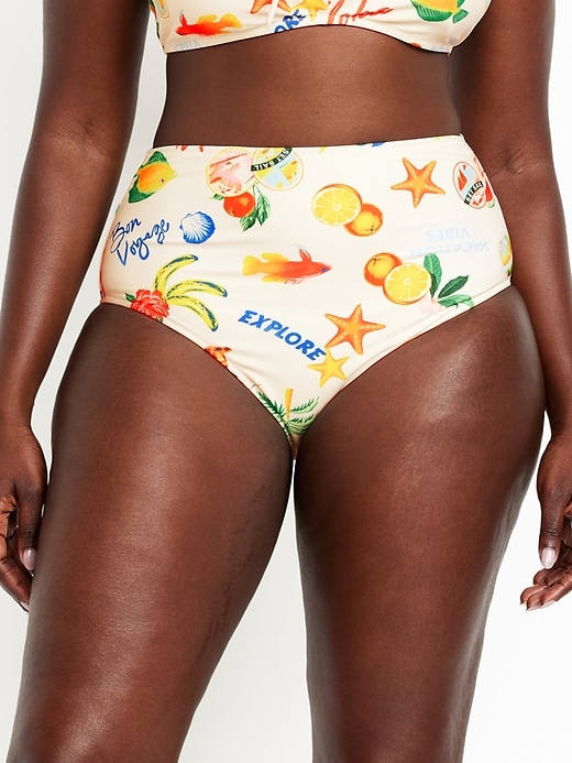 Image number 5 showing, Matte High-Waisted Bikini Swim Bottoms