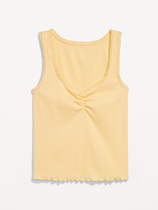 Image number 4 showing, Ribbed Cinched-Front Tank Top