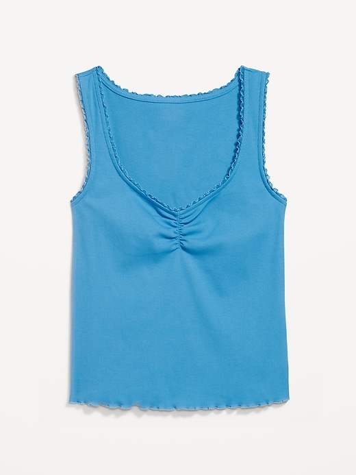 Image number 4 showing, Ribbed Cinched-Front Tank Top