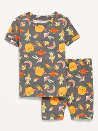 Image number 1 showing, Unisex Printed Snug-Fit Pajama Set for Toddler & Baby