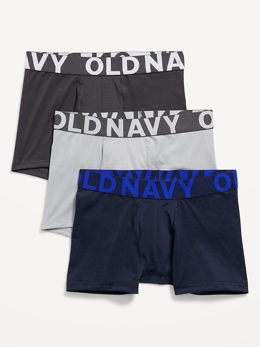 View large product image 1 of 1. Go-Dry Boxer-Briefs Performance Underwear 3-Pack for Boys