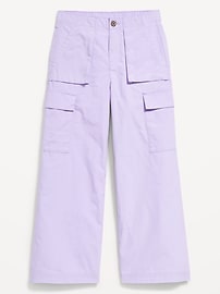 View large product image 4 of 4. Loose Poplin Cargo Pants for Girls