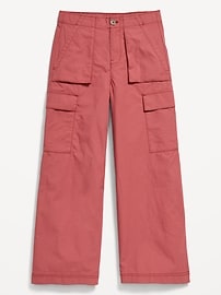 View large product image 4 of 4. Loose Poplin Cargo Pants for Girls