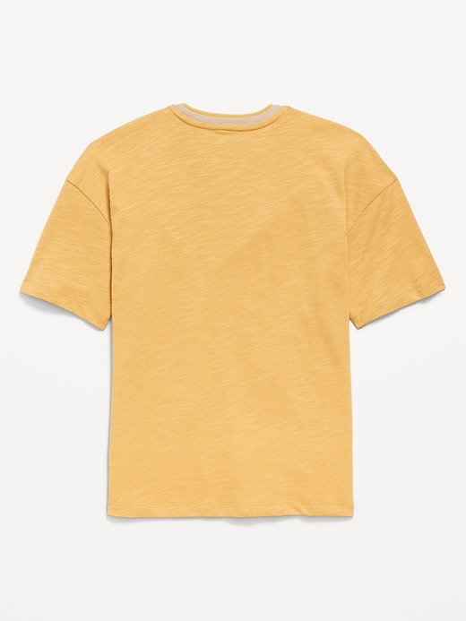 L'image numéro 3 présente T-shirt surdimensionné à manches courtes et à imprimé pour garçon