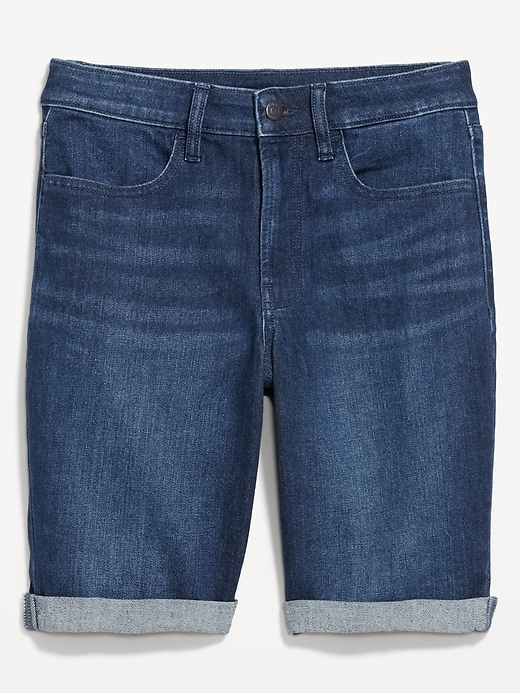 Image number 4 showing, High-Waisted Wow Jean Shorts -- 9-inch inseam