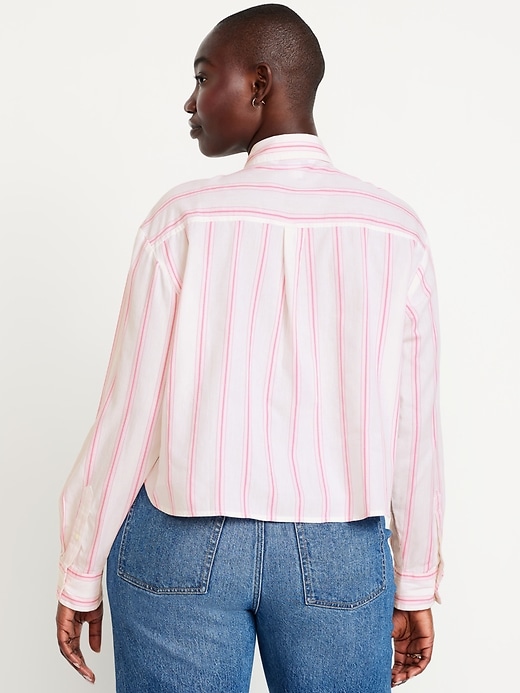 Image number 6 showing, Cropped Button-Down Striped Shirt