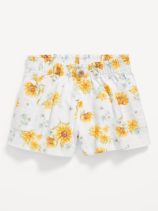 View large product image 2 of 3. Printed Linen-Blend Utility Shorts for Girls