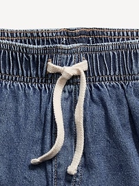 View large product image 5 of 7. High-Waisted Pull-On Jean Shorts for Girls