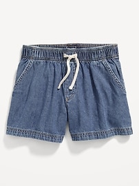 View large product image 4 of 7. High-Waisted Pull-On Jean Shorts for Girls