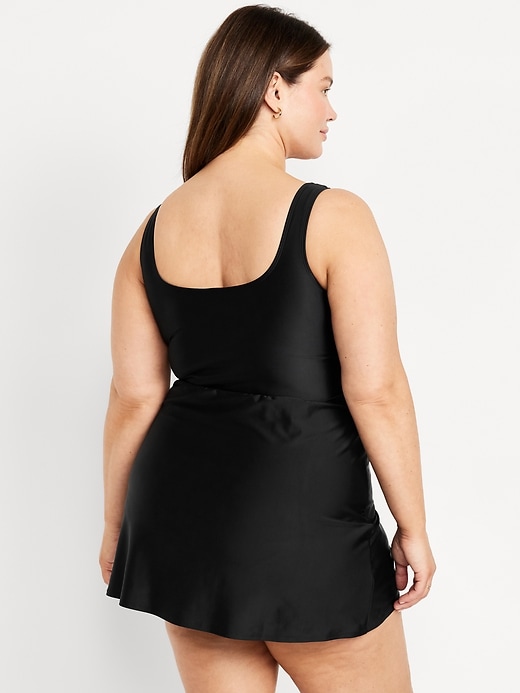 Image number 8 showing, Matte Side-Tie Swim Dress