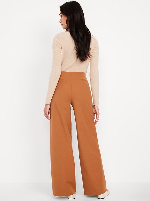 Image number 3 showing, High-Waisted Pull-On Pixie Wide-Leg Pants