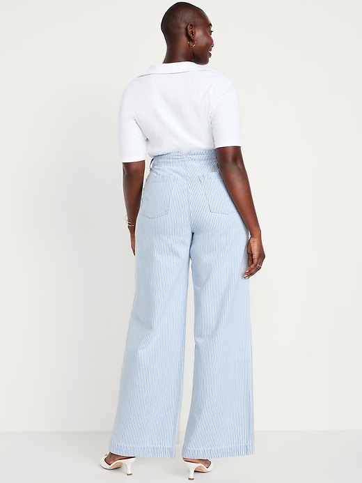 Image number 5 showing, High-Waisted Baggy Wide-Leg Trouser Jeans