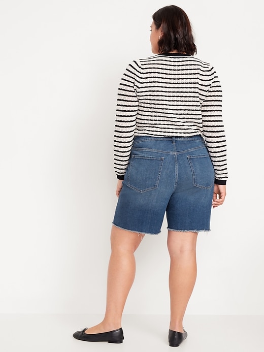 Image number 8 showing, High-Waisted OG Button-Fly Jean Shorts -- 7-inch inseam