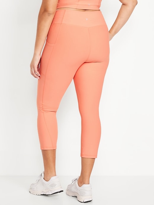 Image number 7 showing, High-Waisted PowerSoft Crop Pocket Leggings