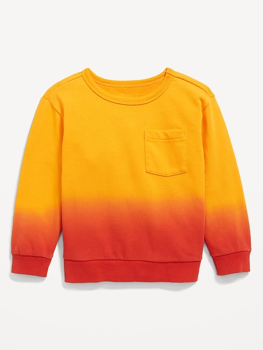 View large product image 2 of 2. Printed Oversized French Terry Pocket Sweatshirt for Toddler Boys