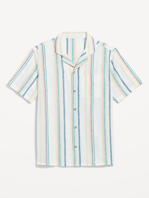 Image number 4 showing, Short-Sleeve Linen-Blend Camp Shirt