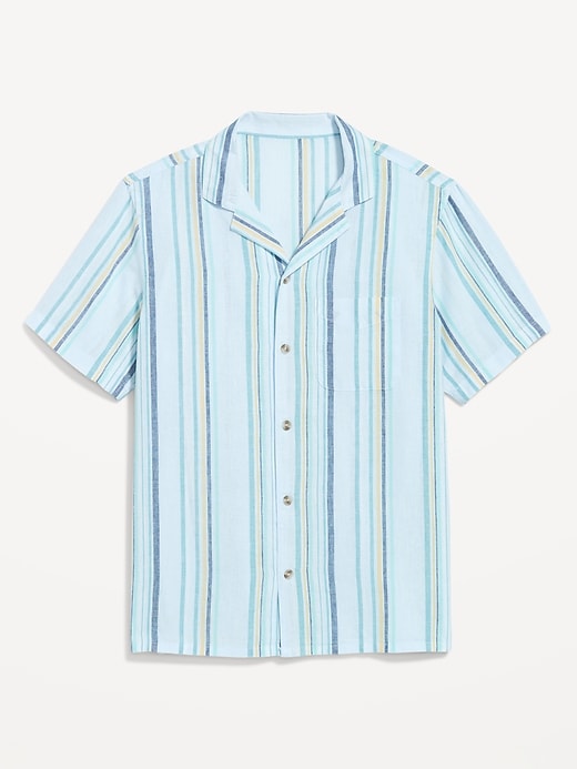 Image number 4 showing, Short-Sleeve Linen-Blend Camp Shirt