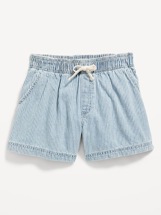 View large product image 1 of 2. Printed High-Waisted Pull-On Jean Shorts for Girls