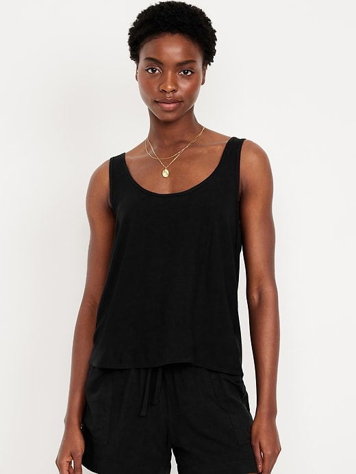 Image number 1 showing, Scoop-Neck Shell Tank Top