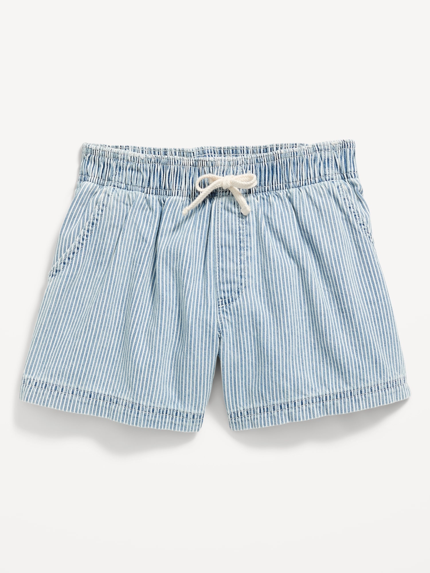 Printed High-Waisted Pull-On Jean Shorts for Girls