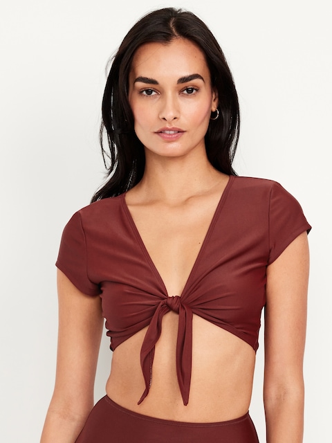 Tie-Front Swim Cover-Up