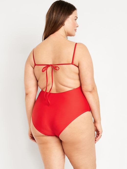 Image number 8 showing, Matte Cutout Back One-Piece Swimsuit