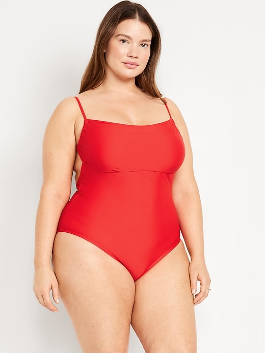 Image number 7 showing, Matte Cutout Back One-Piece Swimsuit