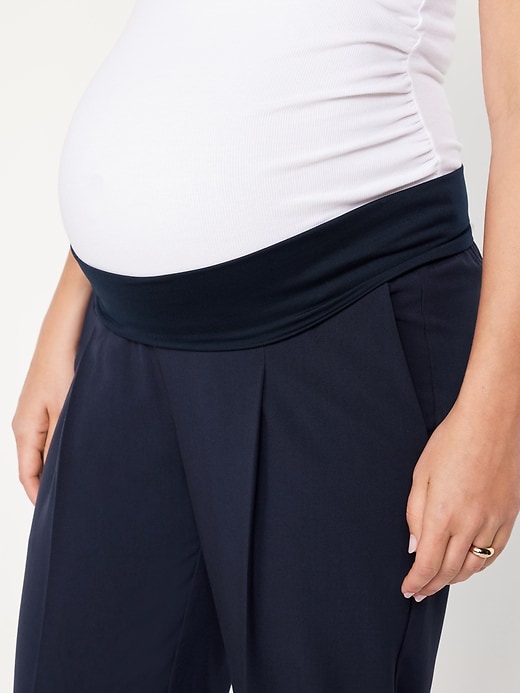 Image number 7 showing, Maternity Rollover-Waist Billie Trouser