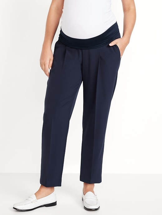 Image number 5 showing, Maternity Rollover-Waist Billie Trouser