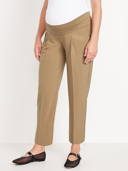 Image number 3 showing, Maternity Rollover-Waist Billie Trouser