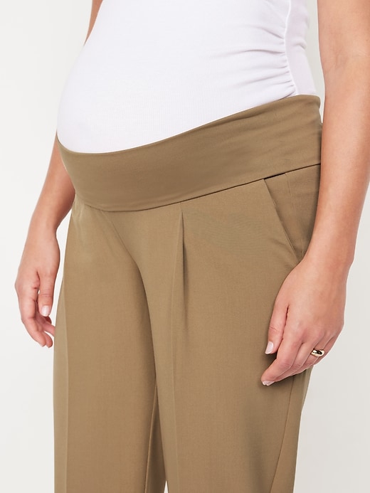 Image number 5 showing, Maternity Rollover-Waist Billie Trouser