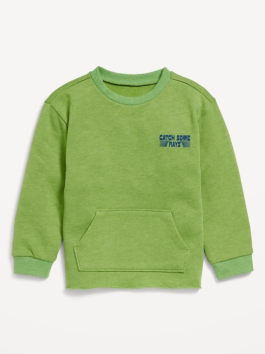 View large product image 1 of 2. Oversized French-Terry Graphic Sweatshirt for Toddler Boys