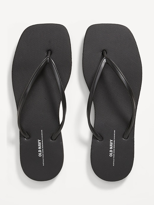 View large product image 1 of 1. Square Toe Flip-Flop Sandals