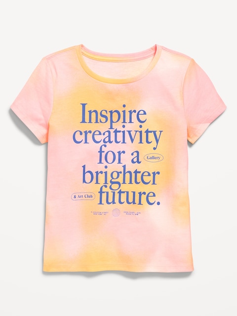 T-shirt à manches courtes à imprimé pour fille