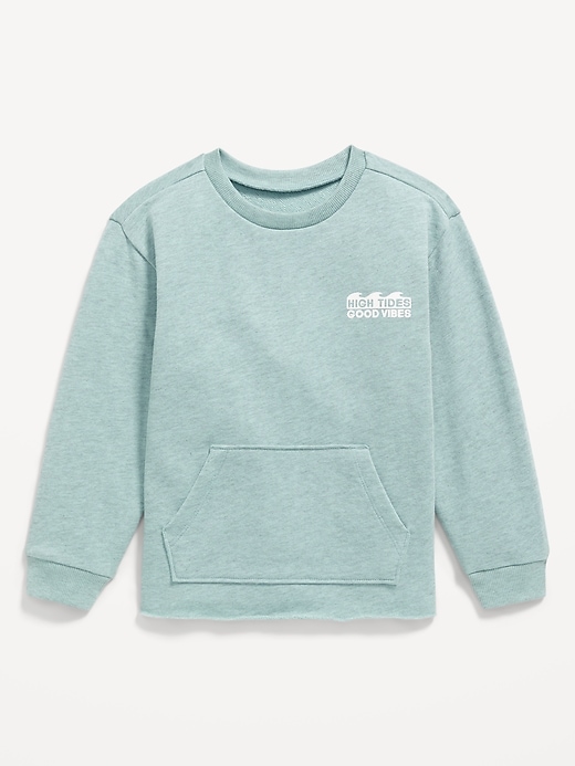 View large product image 2 of 2. Oversized French-Terry Graphic Sweatshirt for Toddler Boys