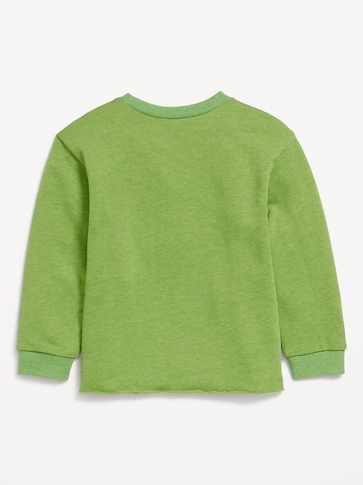 View large product image 2 of 2. Oversized French-Terry Graphic Sweatshirt for Toddler Boys