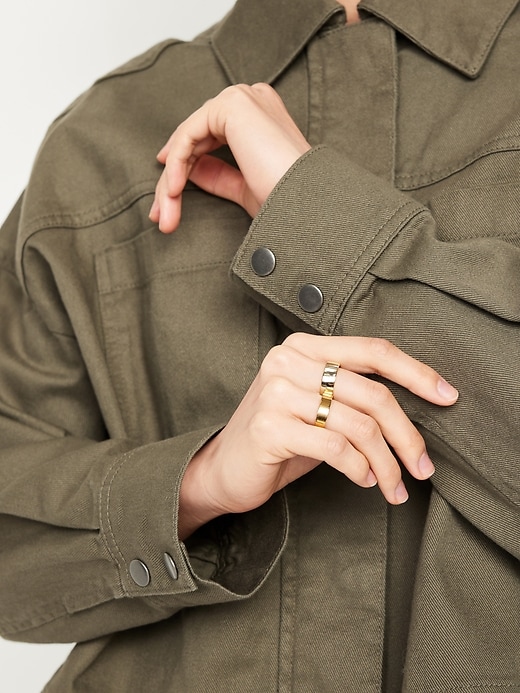 Image number 5 showing, Canvas Crop Utility Jacket