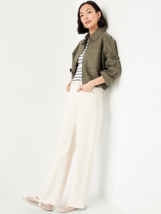 Image number 3 showing, Canvas Crop Utility Jacket