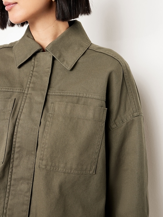 Image number 6 showing, Canvas Crop Utility Jacket