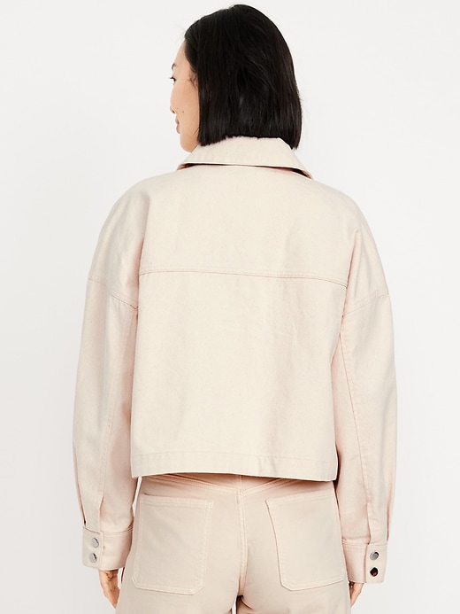 Image number 2 showing, Canvas Crop Utility Jacket