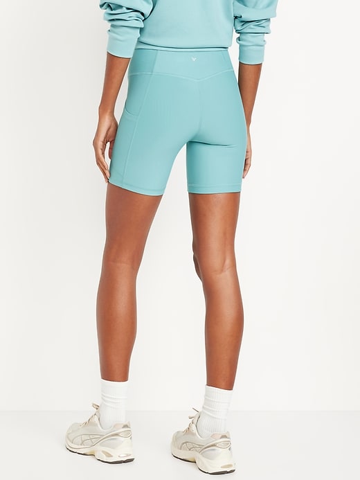 Image number 2 showing, PowerSoft Pocket Biker Shorts -- 6-inch inseam