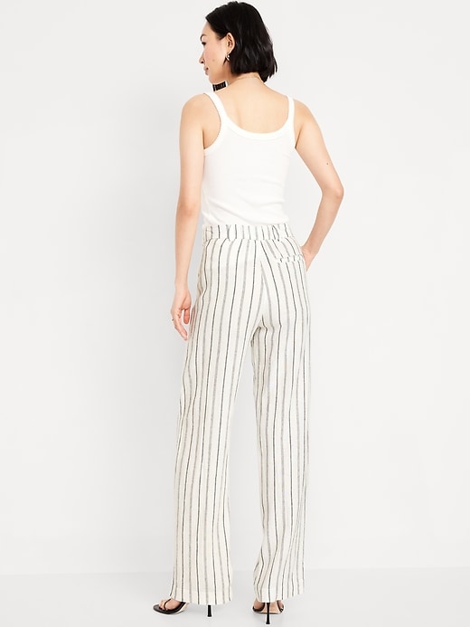 Image number 3 showing, Extra High-Waisted Taylor Wide-Leg Trouser Pants