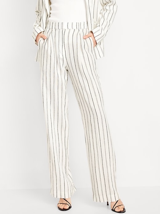 Image number 2 showing, Extra High-Waisted Taylor Wide-Leg Trouser Pants