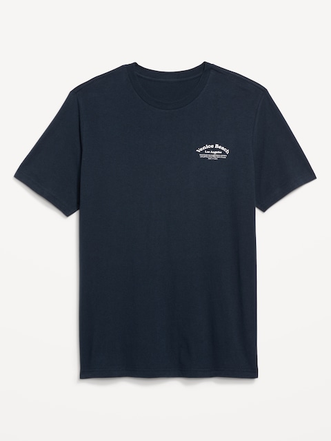 Crew-Neck Graphic T-Shirt - In The Navy